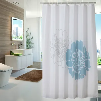 

Atmospheric personality Polyester Shower Curtain green waterproof mildew household items shower curtain room bathroom partition