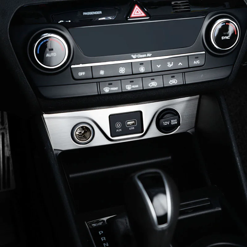 AX автомобильный Стайлинг хромированная центральная консоль прикуриватель панель крышка рамка гарнир литье для hyundai Tucson
