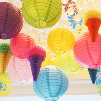 

New (5pcs/lot) 16''40cm Festival Lantern Chinese Traditional Paper Lanterns for Party and Wedding Decoration Hanging Paper Ball