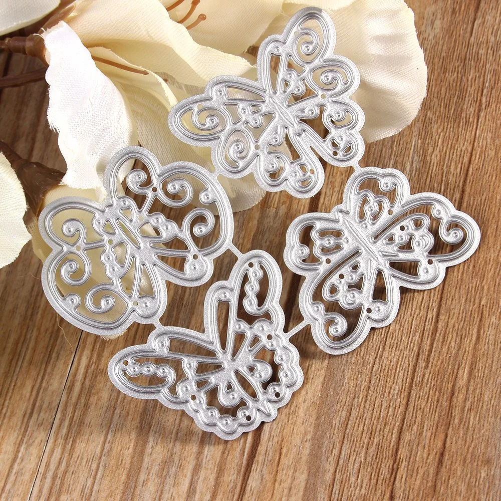 

4pcs butterfly Metal Cutting Dies for DIY Scrapbooking Craft Embossing Paper Frame Cards making Decorative New 2019 Layered dies