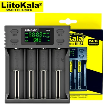 

Liitokala Lii-S4 18650 Charger, Charging 18650 1.2v 3.7v 3.2v AA / AAA 26650 21700 NiMH Li-Ion Battery Charger