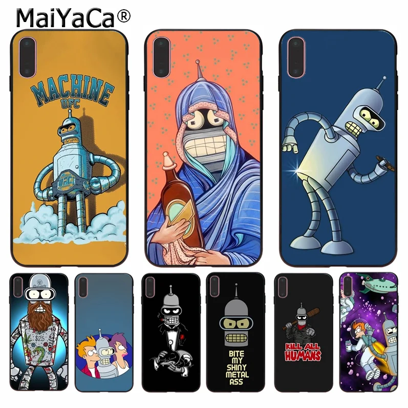 

MaiYaCa Futurama Bender DIY Printing Drawing Phone Case cover Shell for Apple iPhone8 7 6 6S Plus X XS MAX 5 5S SE XR Cellphones