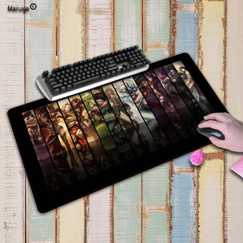 Mairuige LOL Mousepad League Of legend Locking Edge Mouse pad mousepad best gaming mouse gamer large keyboard Mat XL900 | Компьютеры и