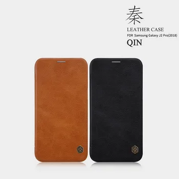 

For Samsung galaxy j2 pro 2018 case Luxury Genuine Flip Leather Case NILLKIN Business Back Cover Wallet Card Slot card pocket
