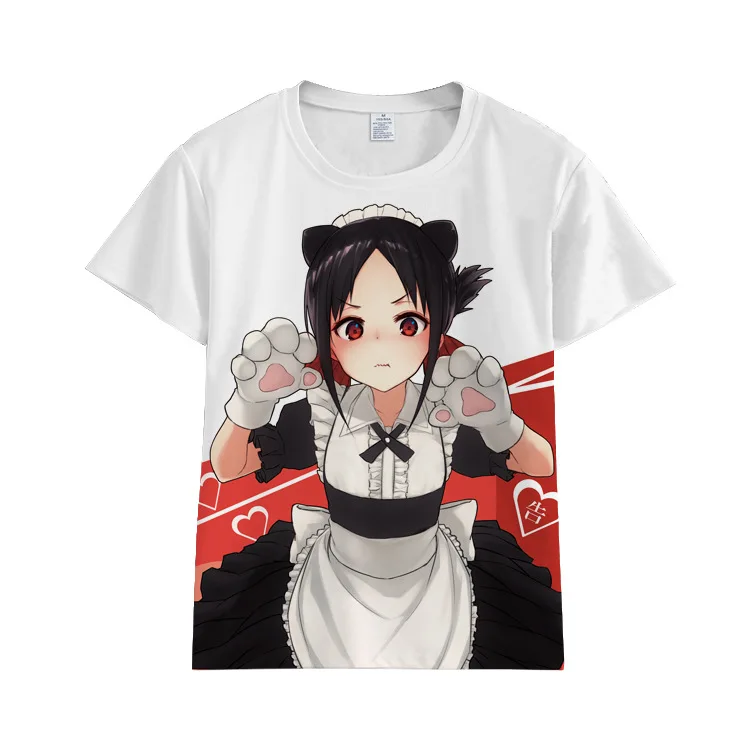 Cosroad Anime Kaguya-sama Love Is War Kaguya Shinomiya Chika Fujiwara Cosplay T-shirt Men Women Summer Daily T Shirt 1 (8)