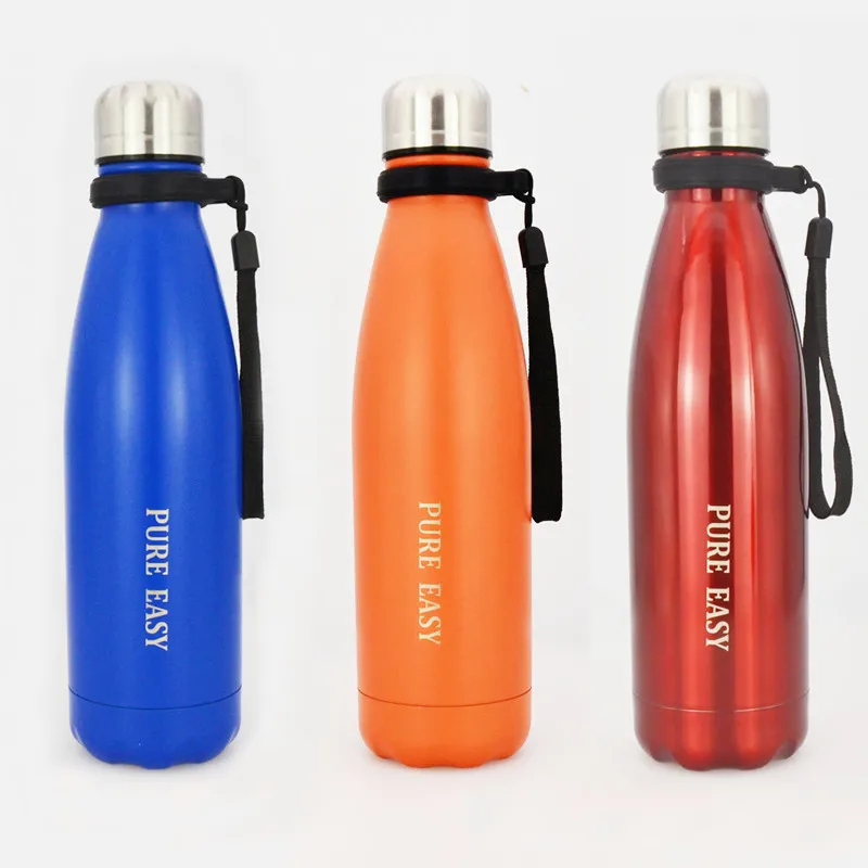 

500ML Portable stainless steel Cola Sports water bottle many colors Bowling Thermal insulation thermos Sports water bottles