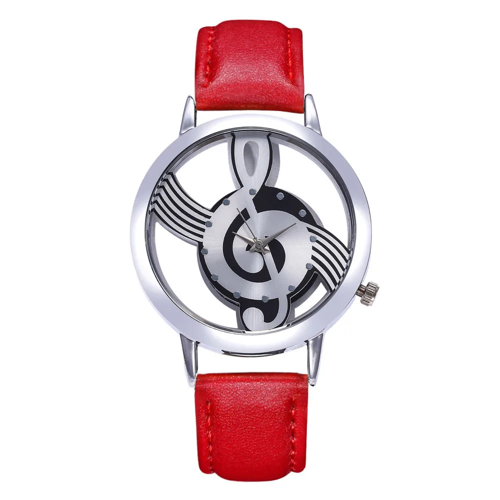 2019 женские часы в стиле кэжуал женские часы с музыкальным рисунком нот Relogio кожаный ремешок Кварцевые аналоговые наручные часы Креативный