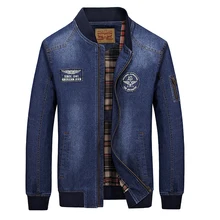 2017 AUTUMN WINTER NEW CLOTHES CASUAL FASHION MEN’S DENIM JACKETS STAND MULTI-POCKET BRAND-CLOTHING STAND COLLAR OUTLET HOT NEW