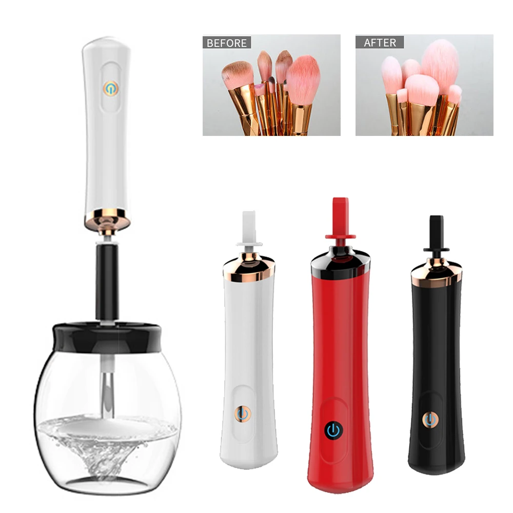 

Pro Electric Makeup Brush Cleaner & Dryer Set Spinning Brushes Washing Tool Quick-drying Make Up Brushes Cleaning Tool Cleaner