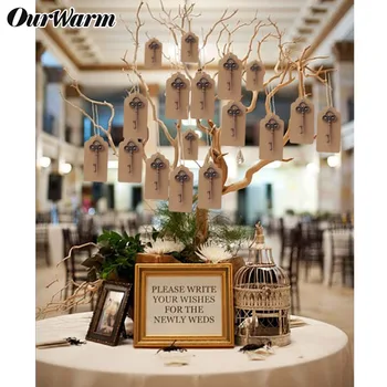 

OurWarm DIY Party Decoration Wedding Favors Rustic Vintage Keychain Bottle Opener with Tag Card Bachelorette Party supplies Gift