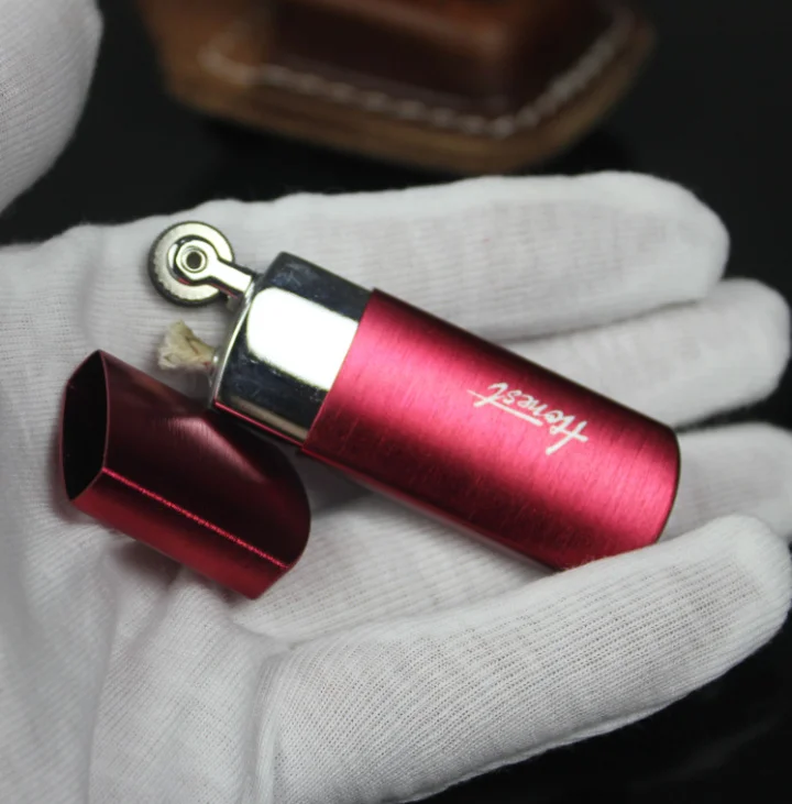 HONEST Mini ретро керосиновая Зажигалка из алюминиевого сплава тонкая бензиновая на