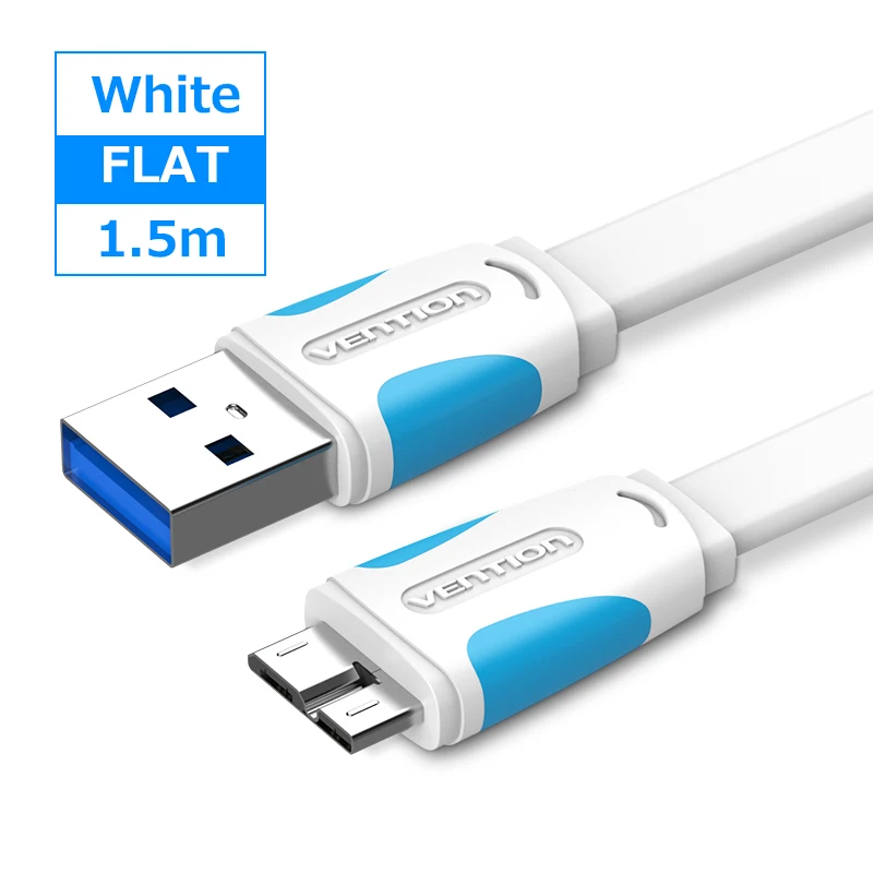 Конвенция 0.25 м 1.5 м 1 м 1.5 м 2 м Micro USB 3.0 данных синхронизации-зарядки коротрона кабель для Samsung Galaxy примечание 3 S5 i9600 N900 - Цвет: Flat White 1.5m