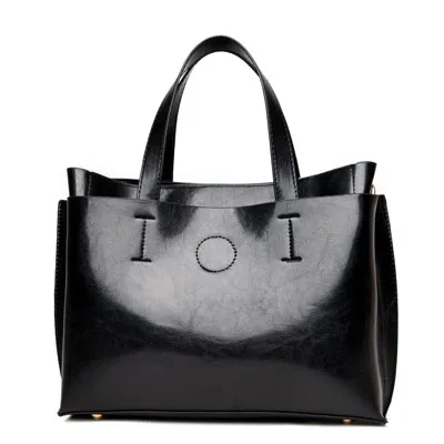 Женские ручные сумки от известного бренда, сумки с логотипом, женские модные черные Сумки из искусственной кожи, сумка на плечо, повседневные женские сумки - Цвет: Black