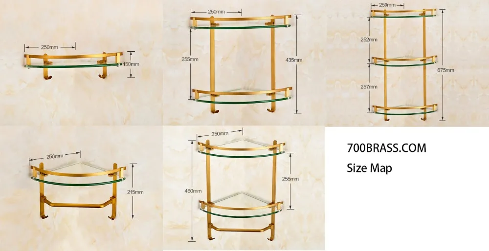 Античные аксессуары для ванной латунь коллекция, стеклянная полка с полотенца бар, роскошные Европейский Лондон стиль для дома Организатор