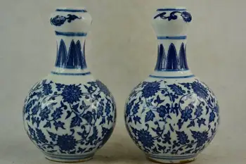 

Old Decorated Wonderful Hand Porcelain Drawing Flower Rare Lucky Noble Pair Vase