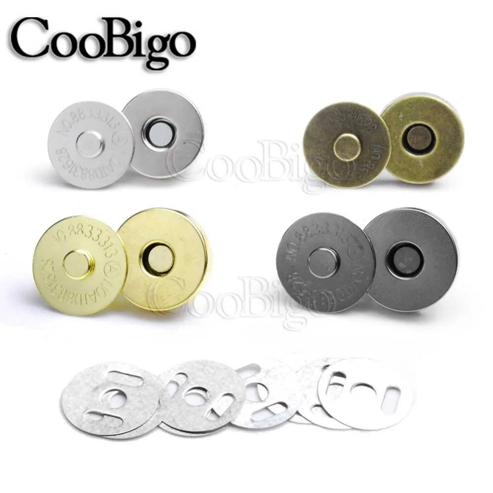 Great for Purses,Bag,Sewing Craft DIY 20 Sets Magnetic Button Clasp Snaps 14mm