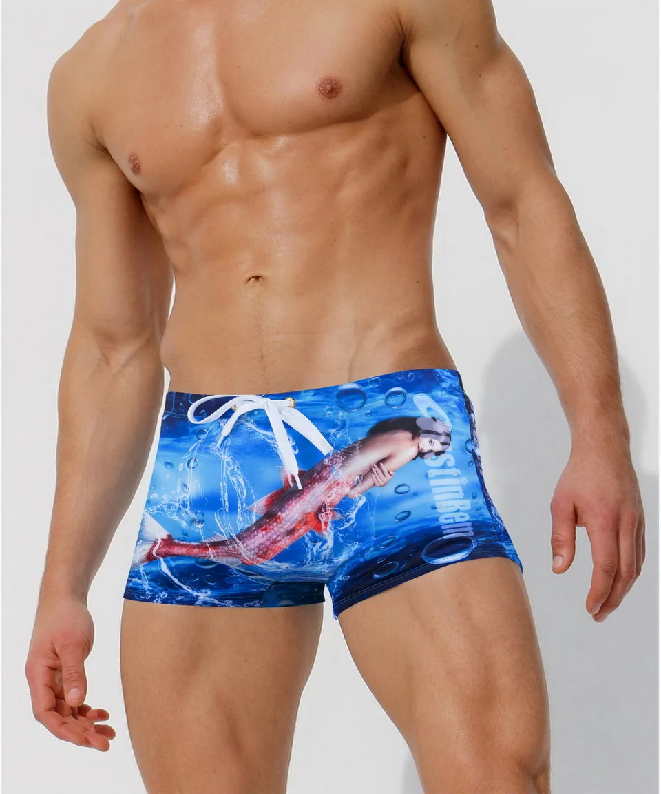 mens mermaid swim trunks