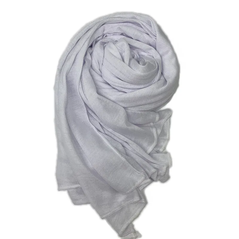 women plain bubble cotton jersey scarf Head hijab wrap solid color headband shawls foulard femme muslim hijabs store - Цвет: 25