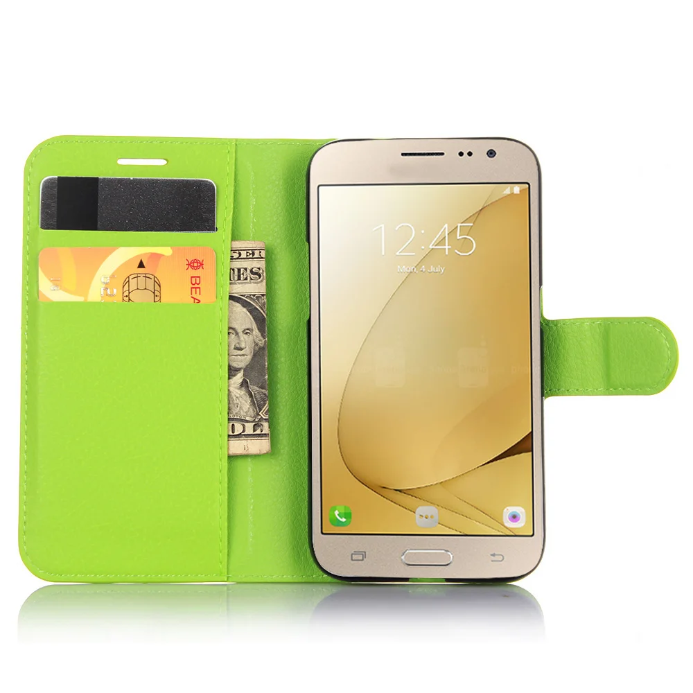 Чехол J2 Pro для Samsung Galaxy ( 2016 J210) бумажник с отделением карт чехлы узором Личи