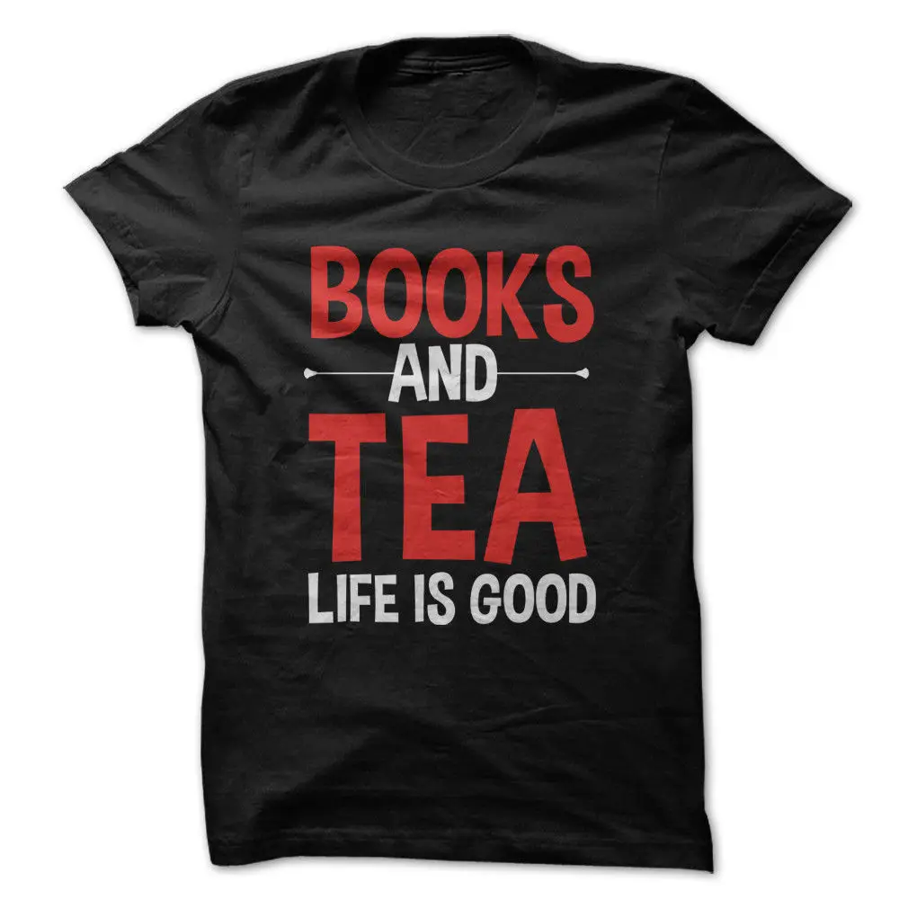 Книги и Чай. Life Is Good-смешные футболки | Мужская одежда