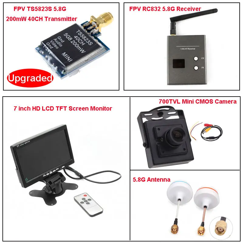 TS5823S 5.8G 200mW 40CH Mini Wireless AV Audio Transmitter FPV 5.8G