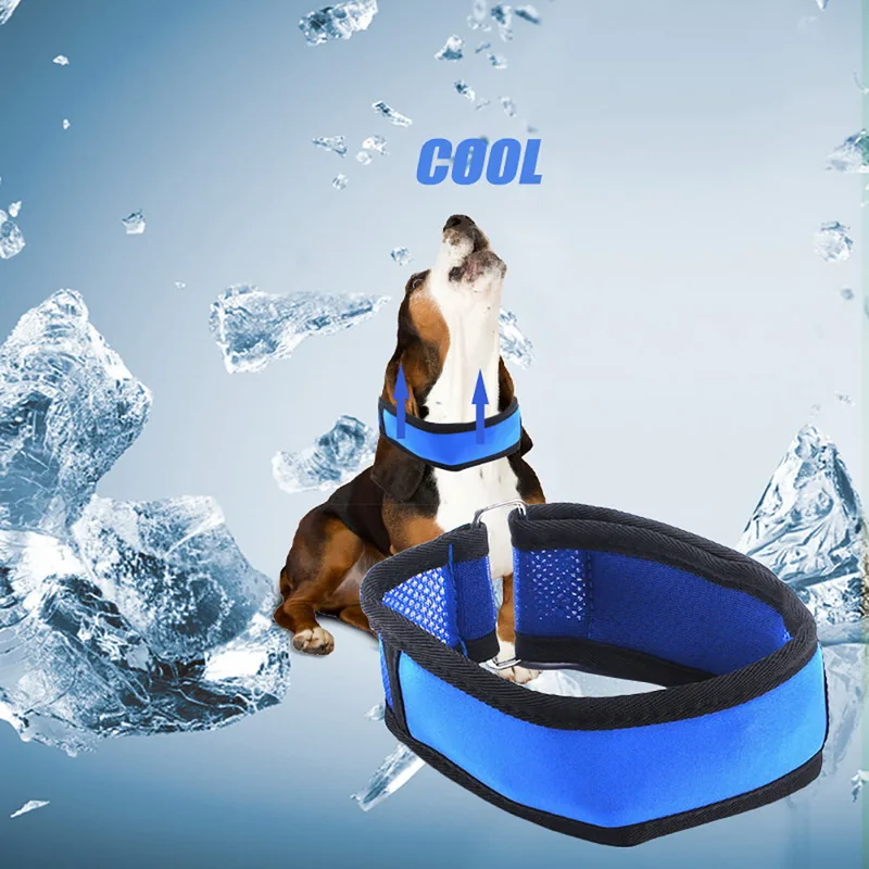 Hoomall Summer Cooling Dog Collar With Gel Soft Polyster Ice Neck