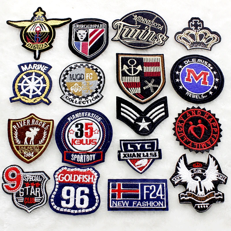

Personalized iron embroidered custom patches embroidery custom logo military badge tag 100pcs lot