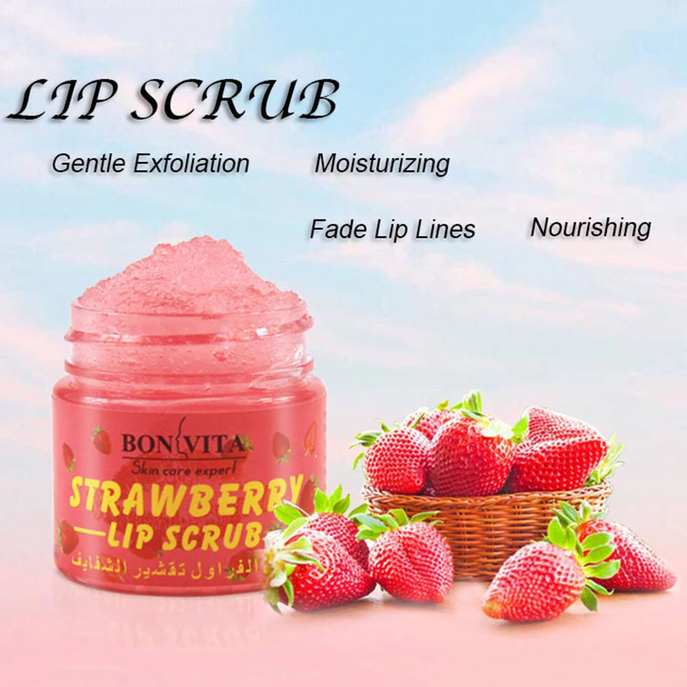 

Lip Exfoliator Sugar Scrub Moisturizer Reduce Lip Lines Lip Plumper Gloss Remove Dead Skin Care Collagen Lip Mask