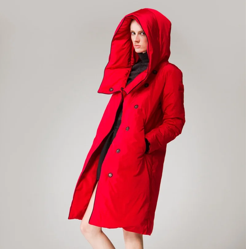 TopFurMall) осенне-зимние женские пуховые парки пальто с капюшоном 80% утиный пух модная верхняя одежда пальто 3XL 4XL 80588