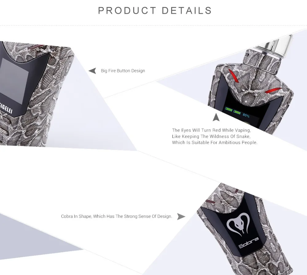 Original Sigelei sobra Vape Kit 198W Ni200 TCR Control Box Mod