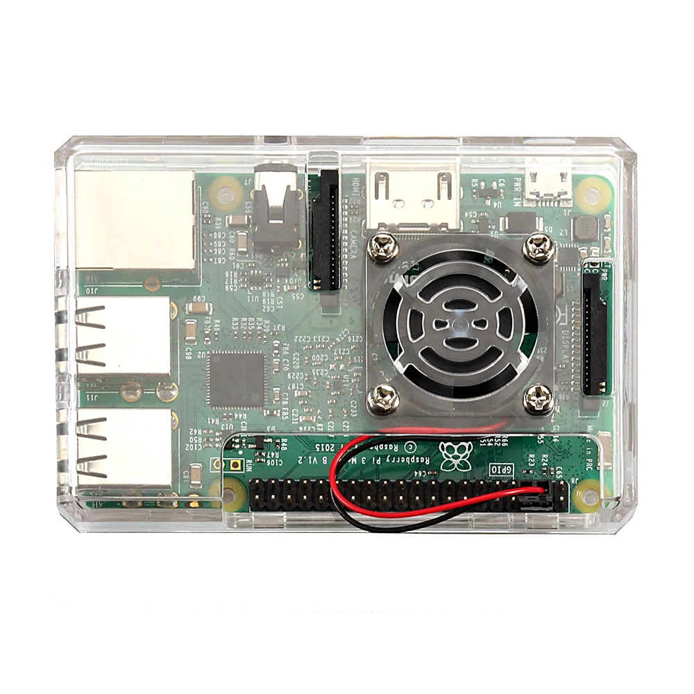 Preise Raspberry pi 3 fall mit fan Power Adapter (mit Aus, Euro, UK, UNS stecker) kühlkörper