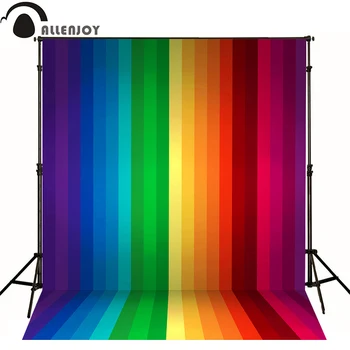 

AllEnjoy colorful photography backdrops rainbow colored wood kids photo backgrounds photographic studio professional fabric
