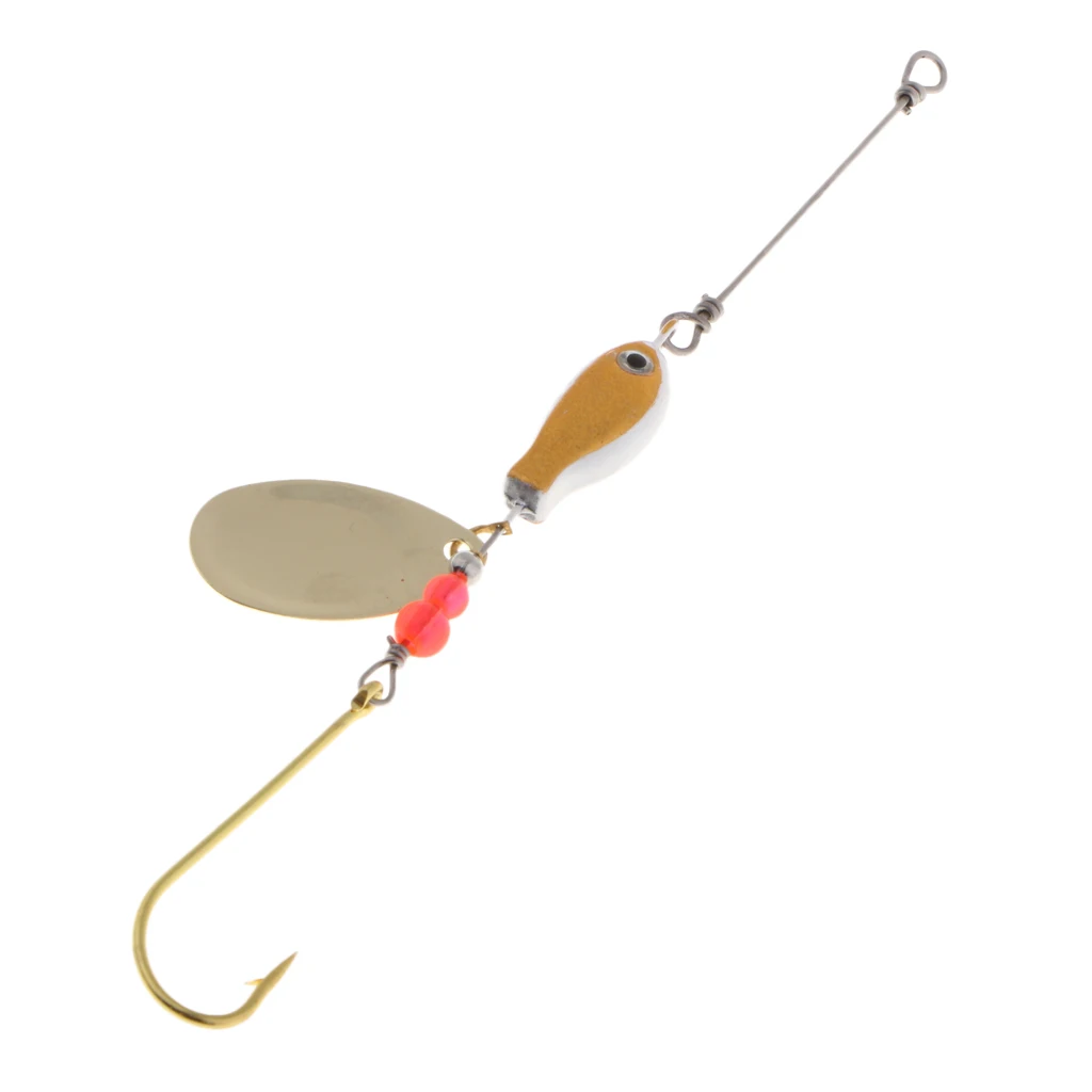 19g Metal Sequins Spinner Fishing Lure Pike Salmon Bait Bass Trout Lead Fish Lure Barbed Hook Spinnerbaits 