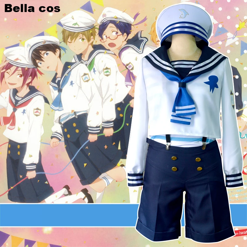 

Anime Free!Nanase Haruka/Rin Matsuoka/Ryugazaki Rei/Hazuki Nagisa/Tachibana Makoto cosplay costume JK sailor suit school uniform