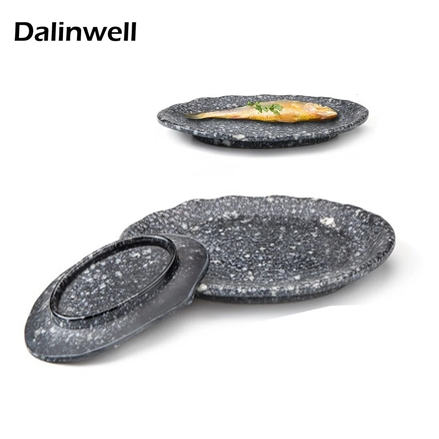 12 Inch Imitation Ceramic Barbecue Serving Container Dishes Hard