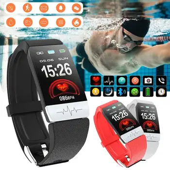 

Q1S Smart Band Fitness Tracker ECG PPG IP67 Waterproof Heart Rate Monitor Sport Wristband Weather Forecast Smart Bracelet Unisex