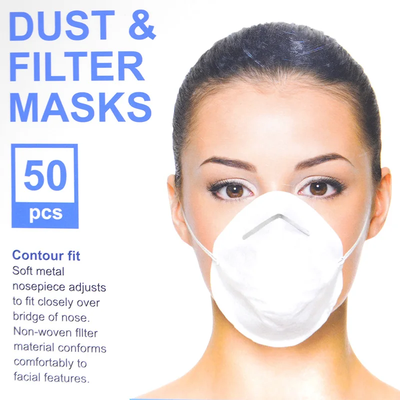 

50Pcs Respirator Mask For Disposable Art Treatment Cosmetics Ear Loop Avoid Dust Breath-in Breathable Protect Wholesale B034 DD