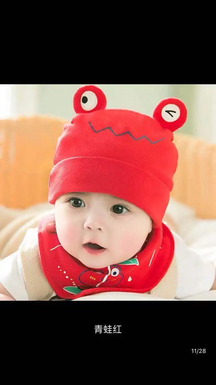 Оптовая продажа Хлопковая шапочка для младенца Необычные Новорожденные детские шапки и ошейники