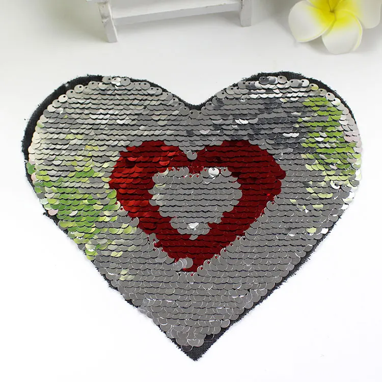 

Hearts sequins patch applique vintage embroidered patch T-shirt or Jeans decoration patch applique