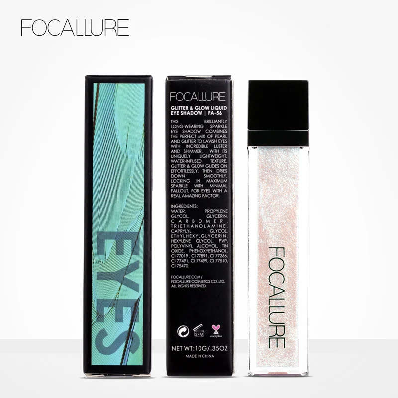 

2019 NEW FOCALLURE 14 Colors Waterproof Glitter Shimmer Pigment Makeup Liquid Eye Shadow Make up Metallic Eye Shadow