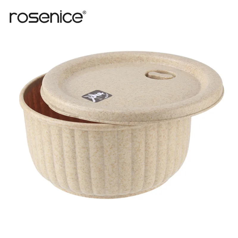 

Portable Wheat Straw Lunch Box Wheat Fiber Safe Food Container Storage Box Fresh Box For Picnic Tableware(Monolayer)