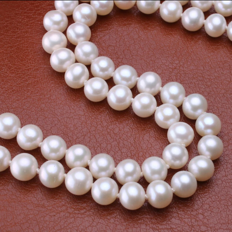 Ожерелье с пресноводными жемчужинами класса AAA 18 дюймов 46 см 7 10 мм|necklace support|pearl