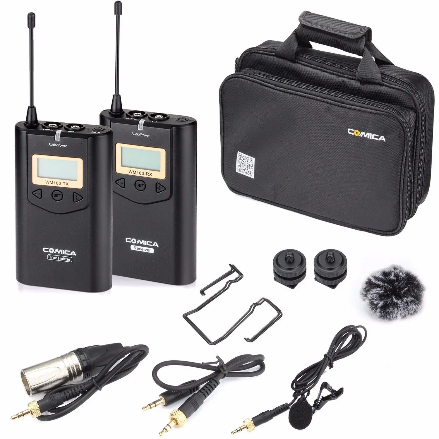 Comica CVM-WM100 UHF 48 каналов беспроводные ПЕТЛИЧНЫЕ микрофон в комплекте для камеры |