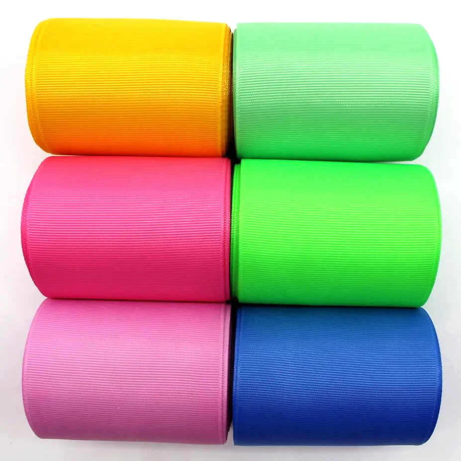 Solid Color Ribbon DIY Handmade Material Gift Wrapping Head Bows Hair Decoration Clothing Grosgrain 50MM 5 Yards 10 Yards