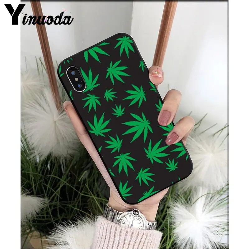 Yinuoda Art High Weed Pictures черный ТПУ чехол для телефона чехол для iPhone X XS MAX 6 6S 7 7plus 8 8Plus 5 5S XR