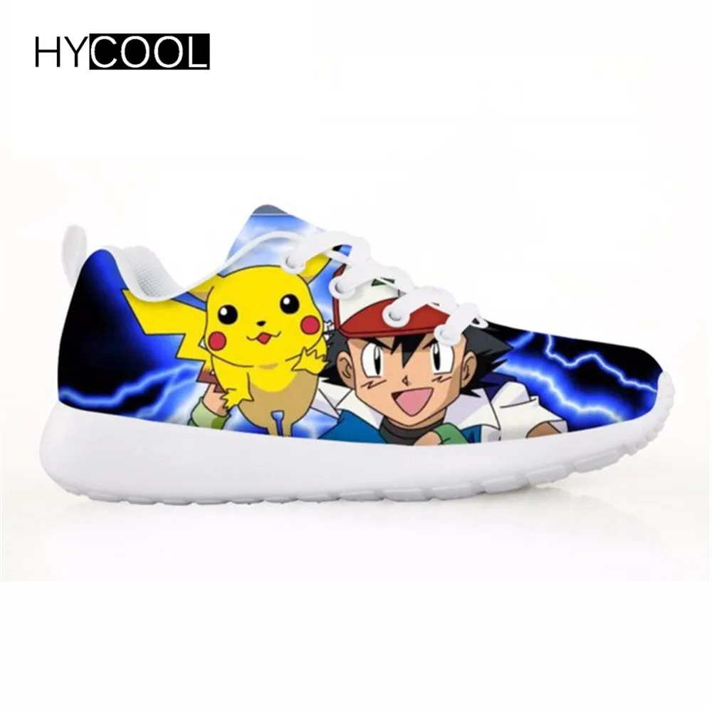 HYCOOL Kids Running Shoes Sneakers Pokemon Outdoor Air Mesh Breathable