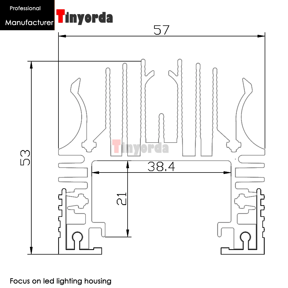 Tinyorda TWH5753 10 шт.(длина 1 м) 48W60W светодиодный уличный светильник для умывальника, светильник для корпуса, подходит для 38 мм PCB [профессиональный производитель]