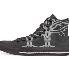 Garry oak дизайн дышащая Повседневная Высокая обувь на шнуровке холщовая обувь кеды для Прямая