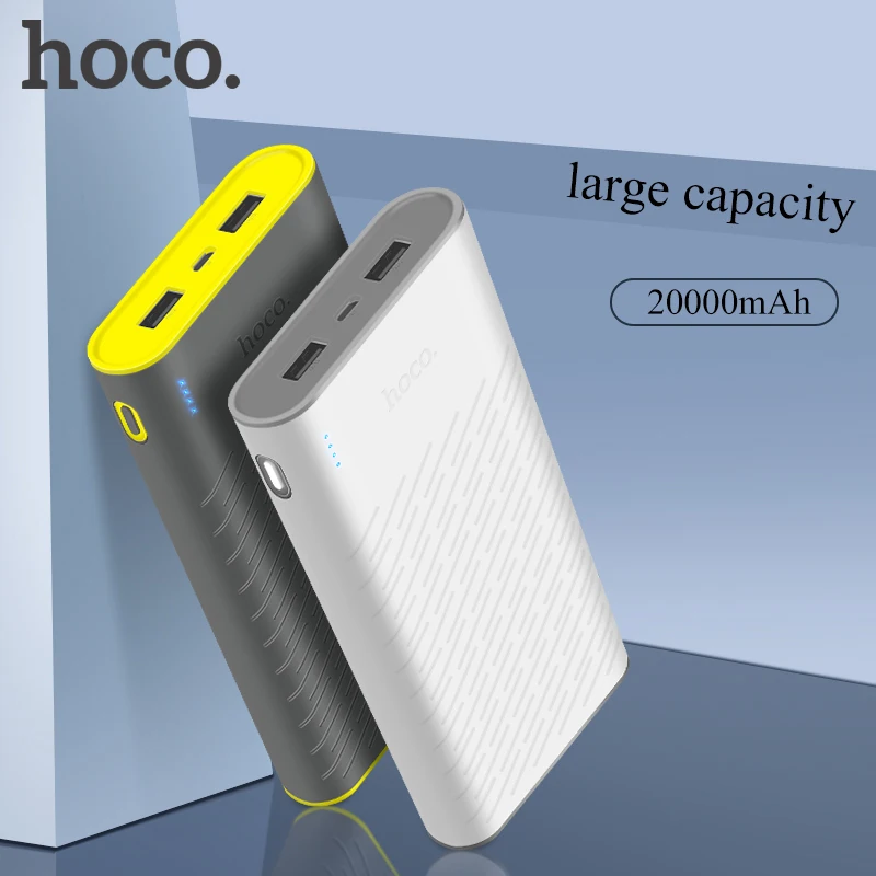 HOCO Power Bank 20000mAh Universal Powerbank Portable External Battery Charger For iPhone X XS XR 8 Xiaomi 8 Dual USB Pover Bank