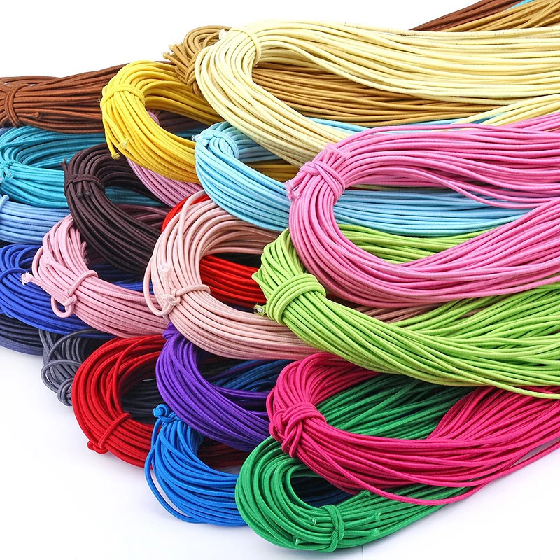 

ZIEENE 20 Yards Diameter 3mm Round Elastic Cords Stretch Rubber Rope Nylon For Bracelet Beads Hair Strips Shoelace 112 Colors